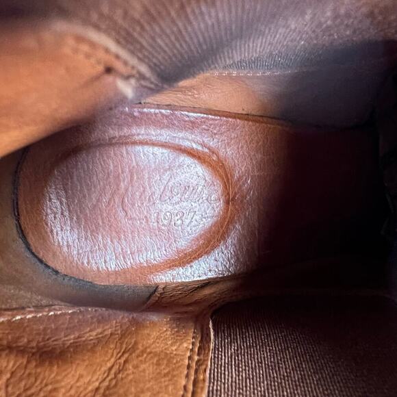 MADEWELL Lonny Leather Ankle Boot 3 1/2 inch Heel in Tan Women's Size 8 - Picture 9 of 11